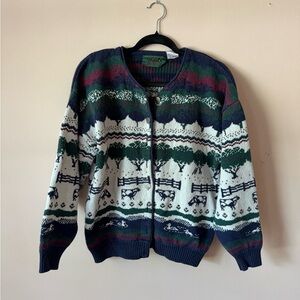 Northern Reflections Countryside Cow Cardigan